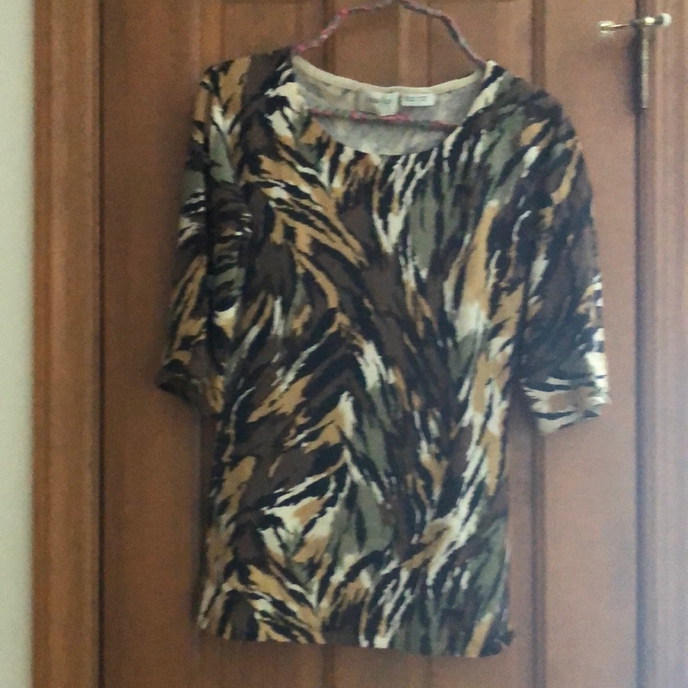 Neiman-Marcus Exclusive Cashmere V-Neck Sweater 3/4 Sleeve XS